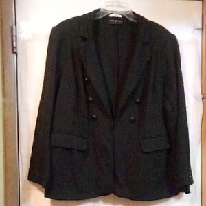 Lane Bryant Double-Breasted Black Blazer
